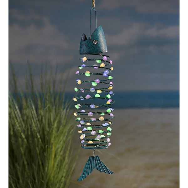 Wind & Weather Hanging Solar Fish Garden Art Spinner & Reviews Wayfair
